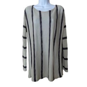 Absolutely Creative Worldwide vertical striped boat neck sweater
